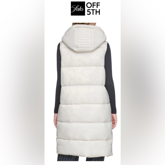 NWOT SZ.L Andrew Marc Kerr longline vest in color Moon - Picture 4 of 13